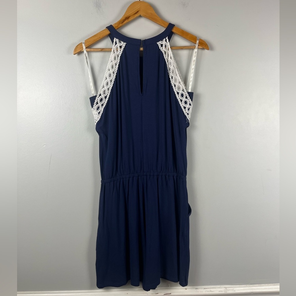 Lilly Pulitzer Lala Romper navy and white size extra small - Picture 4 of 6